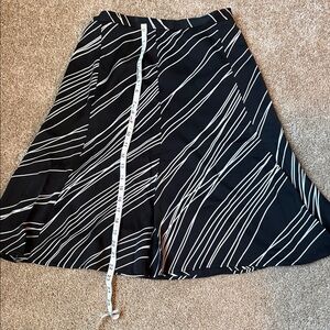 Valerie Stevens Black and White A-Line Skirt